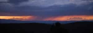 Photo of a distant storm, shot from the tower on Haystack Mountain, Norfolk, Connecticut.