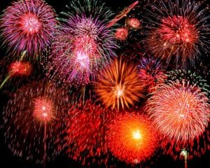 Photo of Fourth of July fireworks.