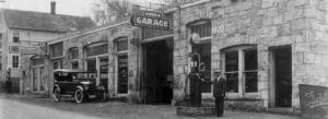 Historic photo of a garage, Norfolk, Connecticut.