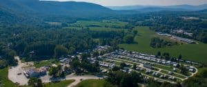 Aerial photo of Lone Oak Campground, Canaan.