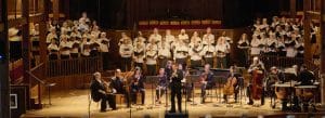 Photo of the Litchfield County Choral Union performing in the Music Shed, Norfolk, Connecticut.