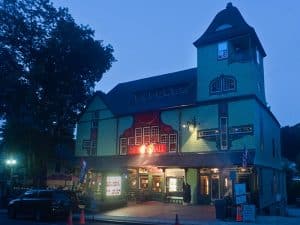 Photograph of Infinity Music Hall, Norfolk, Connecticut, in the evening.