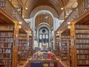 Photo of the Norfolk, Connecticut, library interior.
