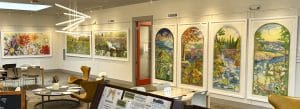 Photo of an art show at the Norfolk Hub, Norfolk, Connecticut
